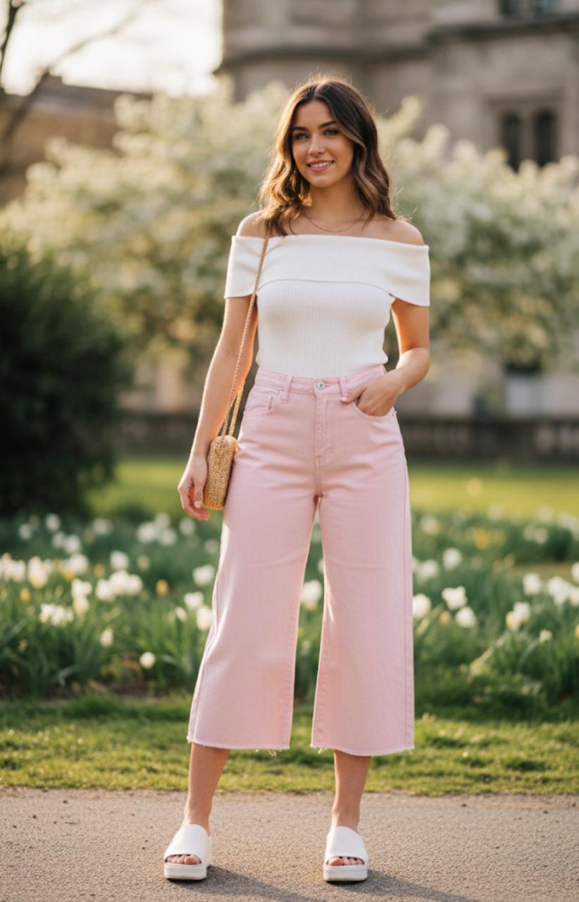 Calça Capri Rosa Zinzane