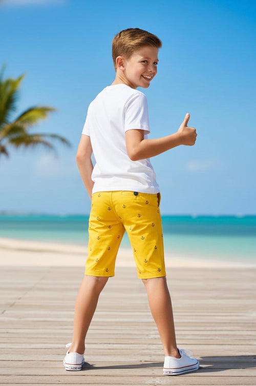 Bermuda Infantil Amarela SURF