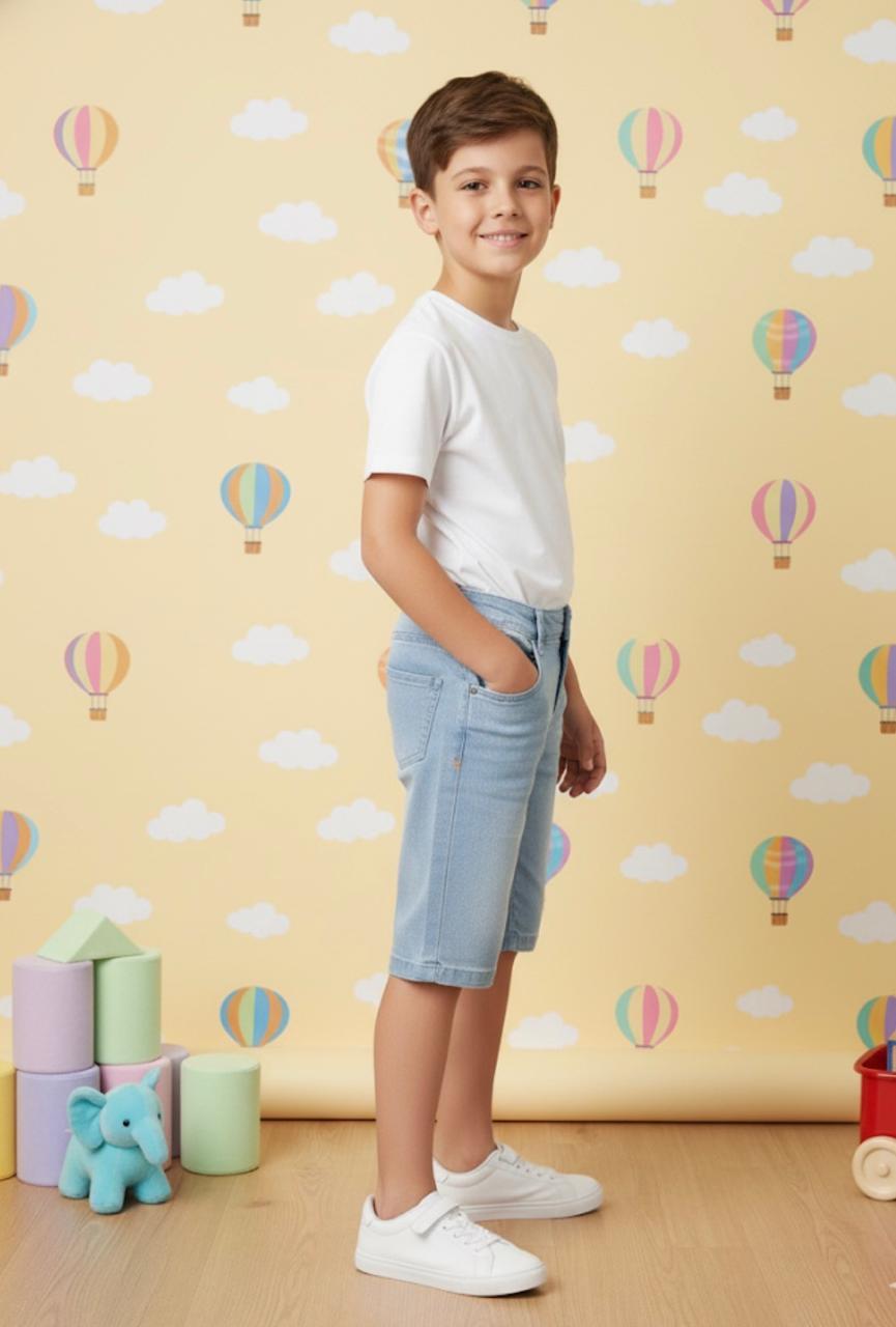 Bermuda Infantil Jeans Claro