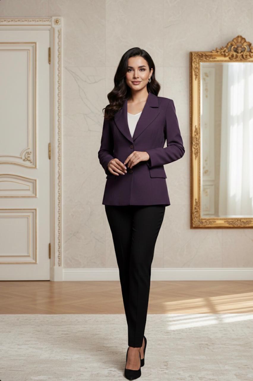 Blazer Feminino Alfaiataria Acinturado Ethnic