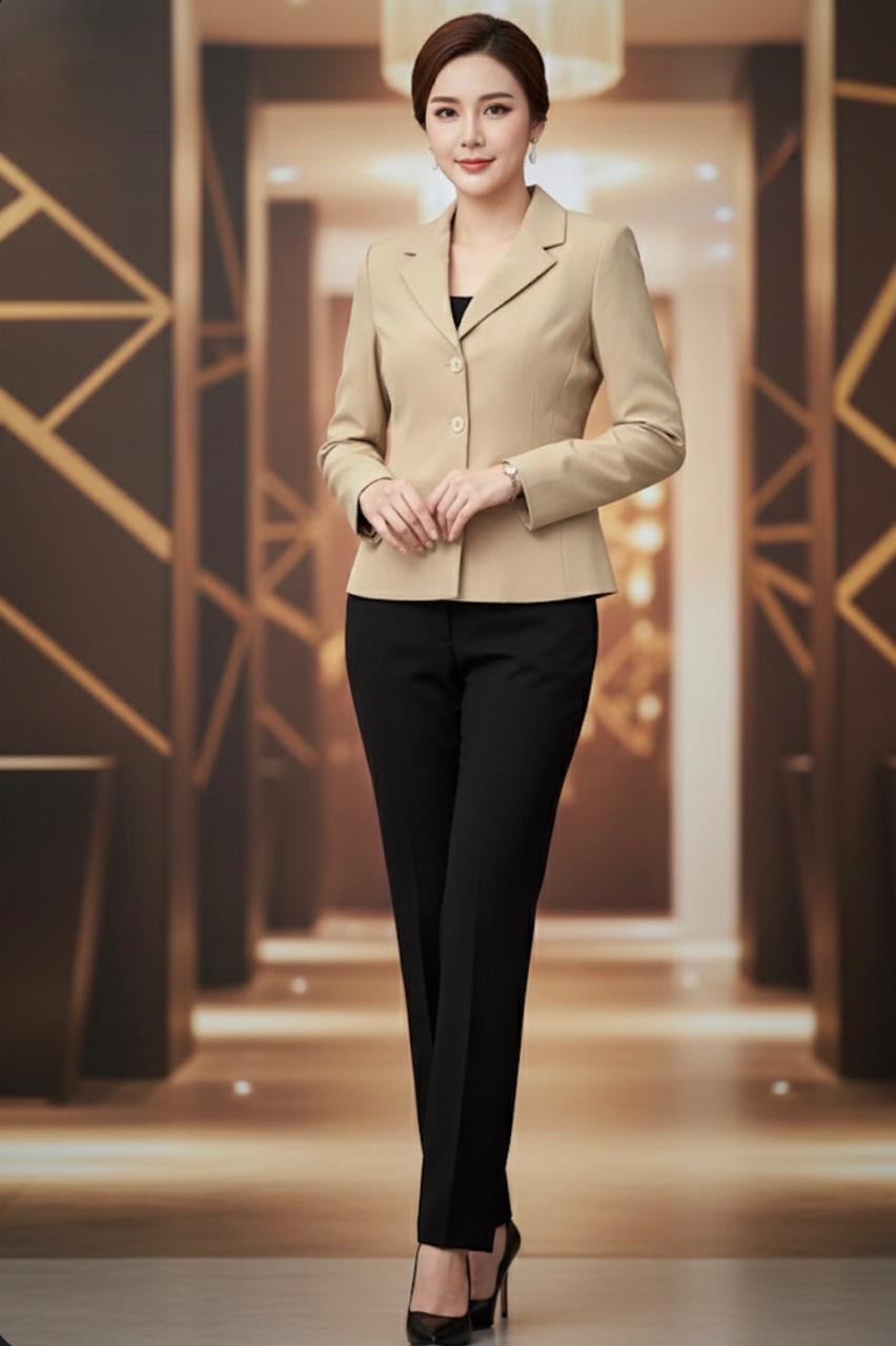 Blazer Feminino Alfaiataria Acinturado Slim Fit Raphael Benetti