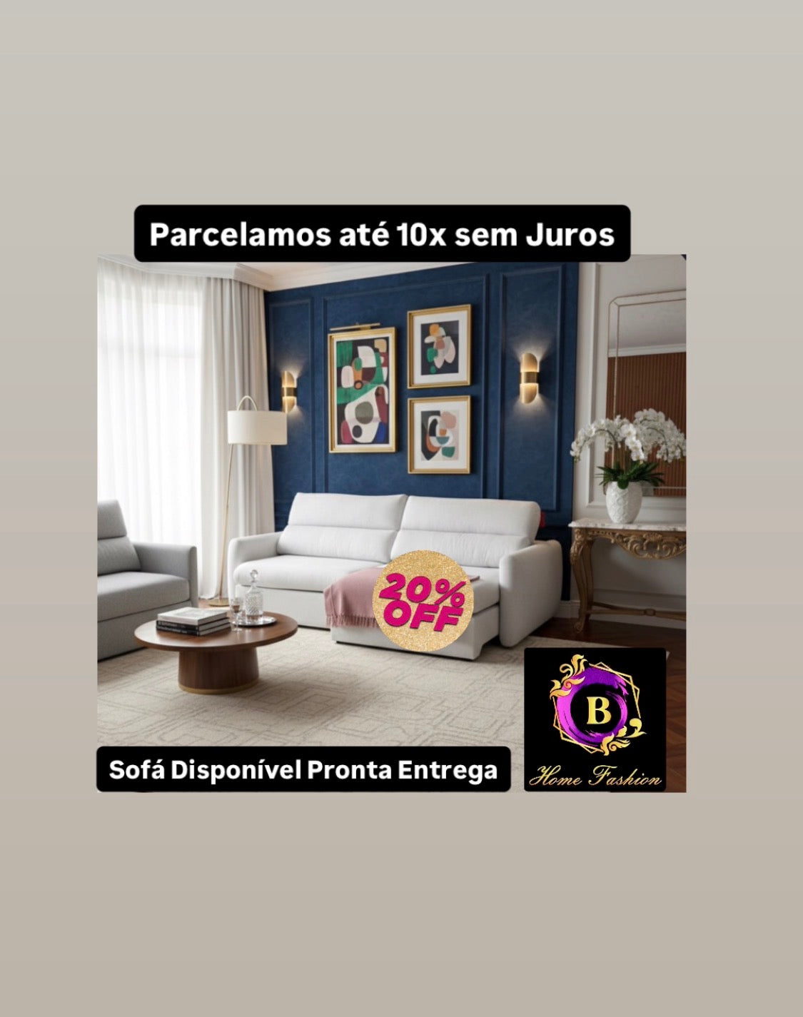 Sofá Retrátil Dois Lugares Alto Padrão