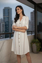 Vestido Chemise Listras