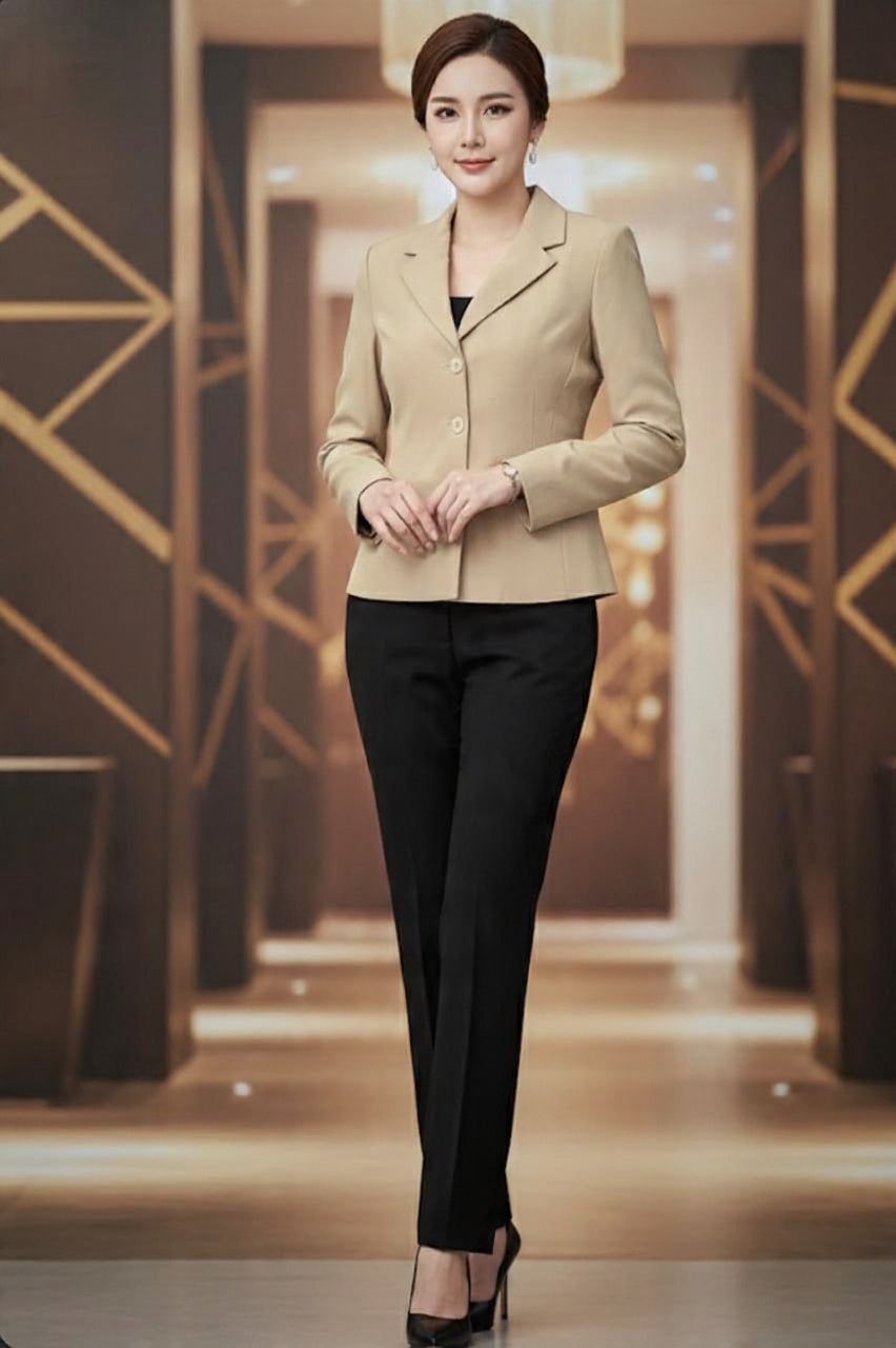 Blazer Feminino Alfaiataria Acinturado Slim Fit Raphael Benetti