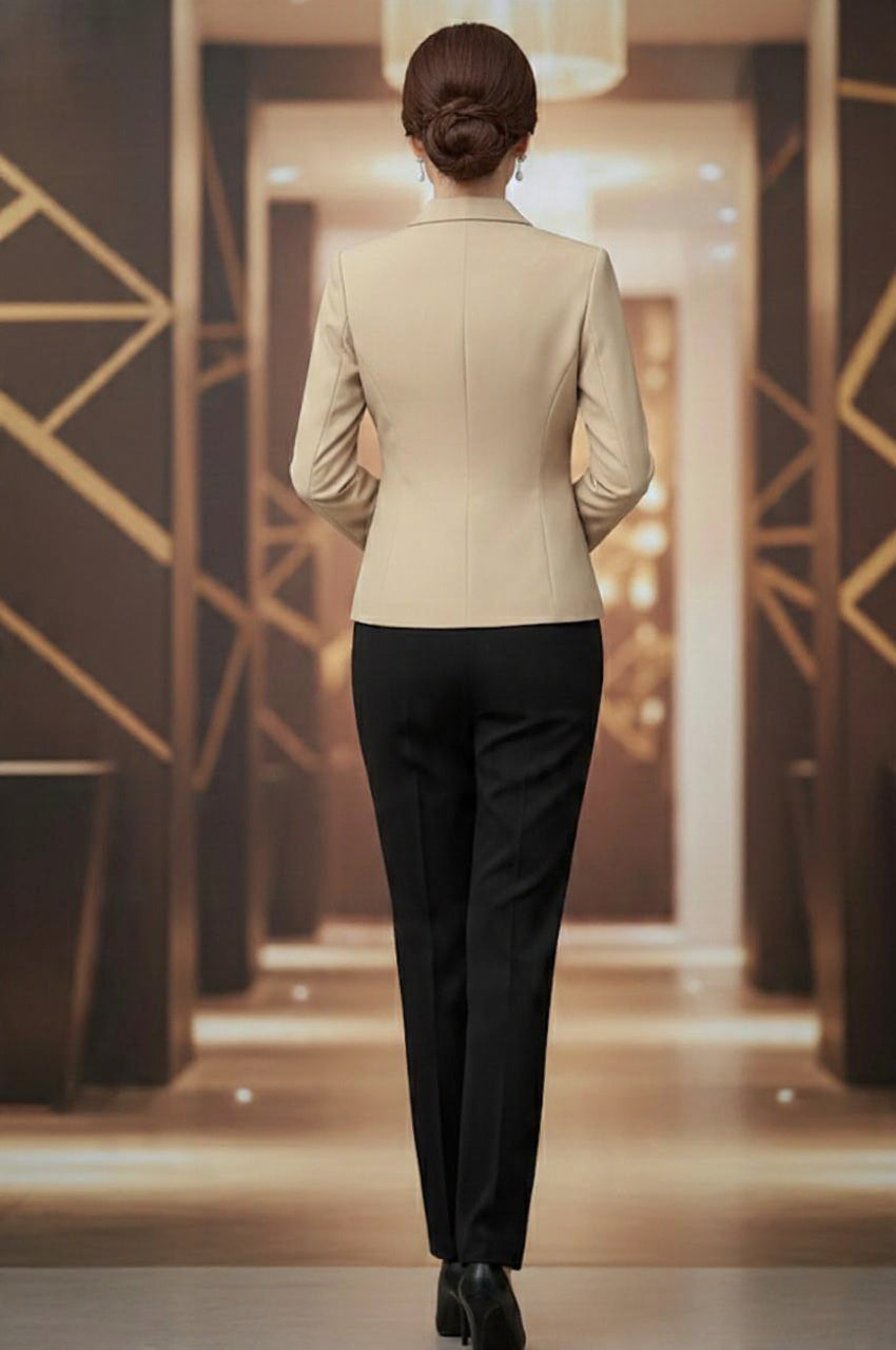 Blazer Feminino Alfaiataria Acinturado Slim Fit Raphael Benetti