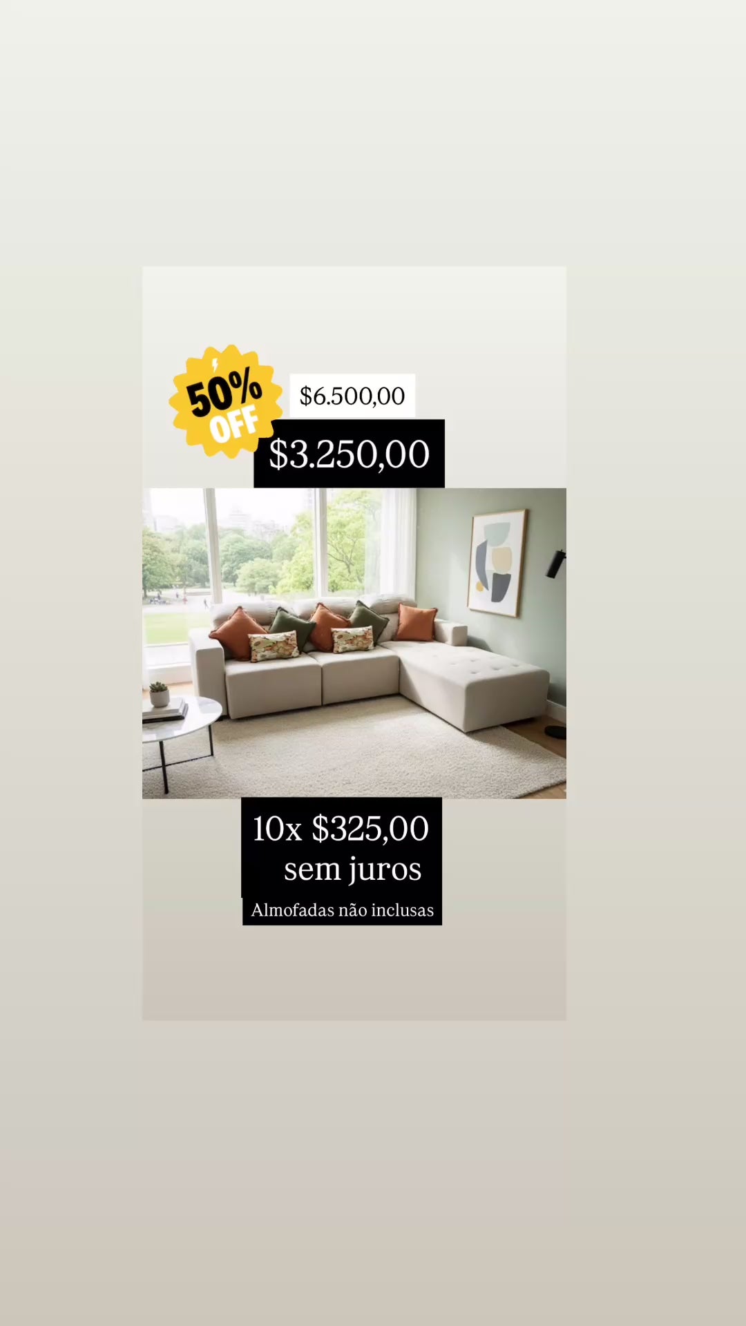 Sofá Três Lugares Luxo HOME